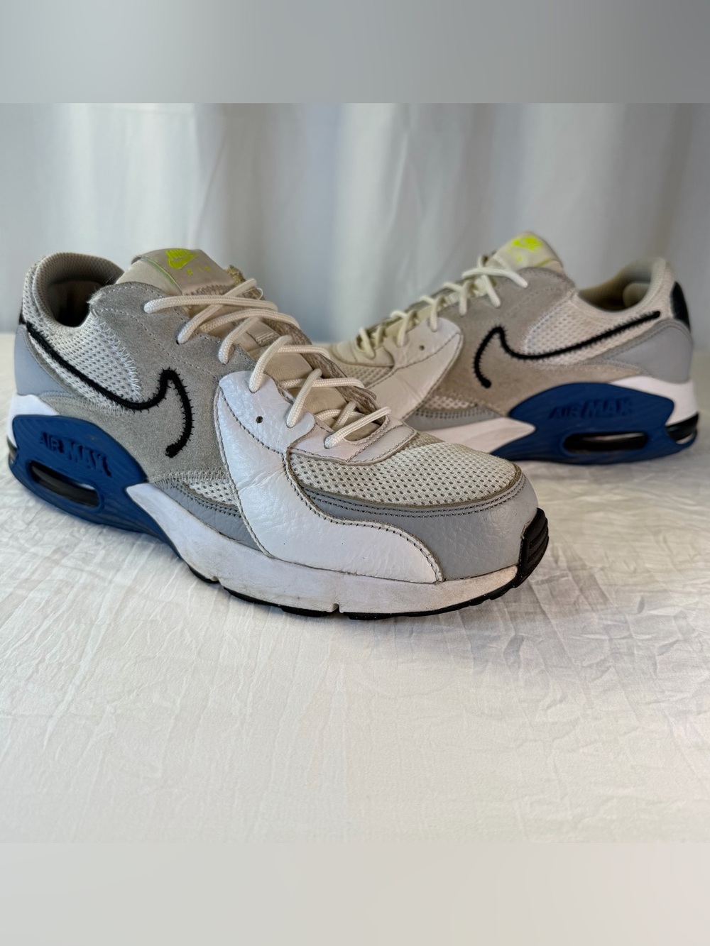 Nike Air Max Excee White Dark Royal Blue Shoes Sneakers Men’s sz9